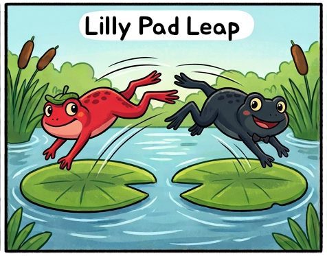 The Lilly Pad Leap card routine